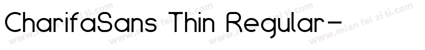 CharifaSans Thin Regular字体转换